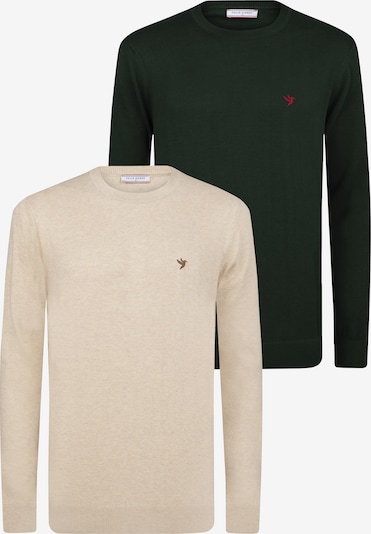 Felix Hardy Neulepaita värissä beige / tummanvihreä, Tuotenäkymä