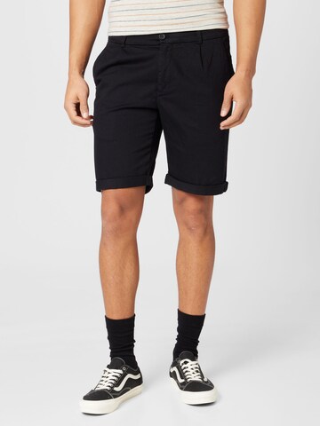 MEXX Normální Kalhoty se sklady v pase – černá: přední strana