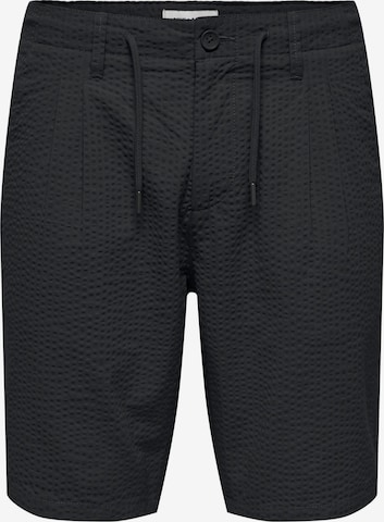 Pantaloni 'ONSLeo' di Only & Sons in nero: frontale