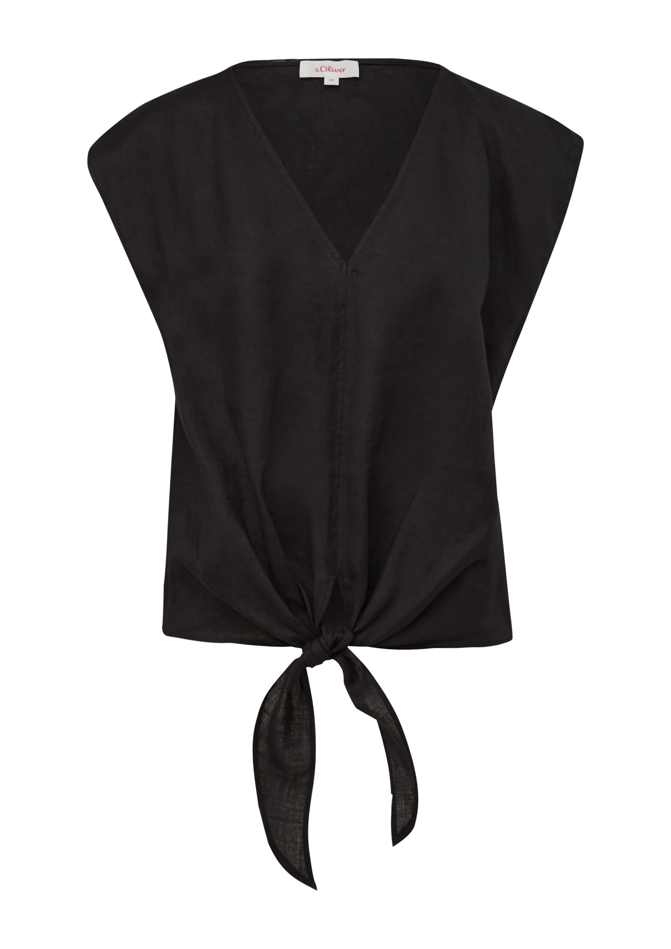 s.Oliver Blouse in Zwart: voorkant
