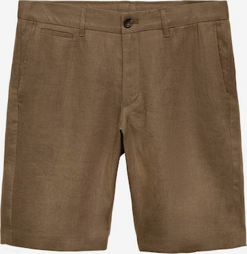 MANGO MAN Chino Pants 'Carp' in Green: front