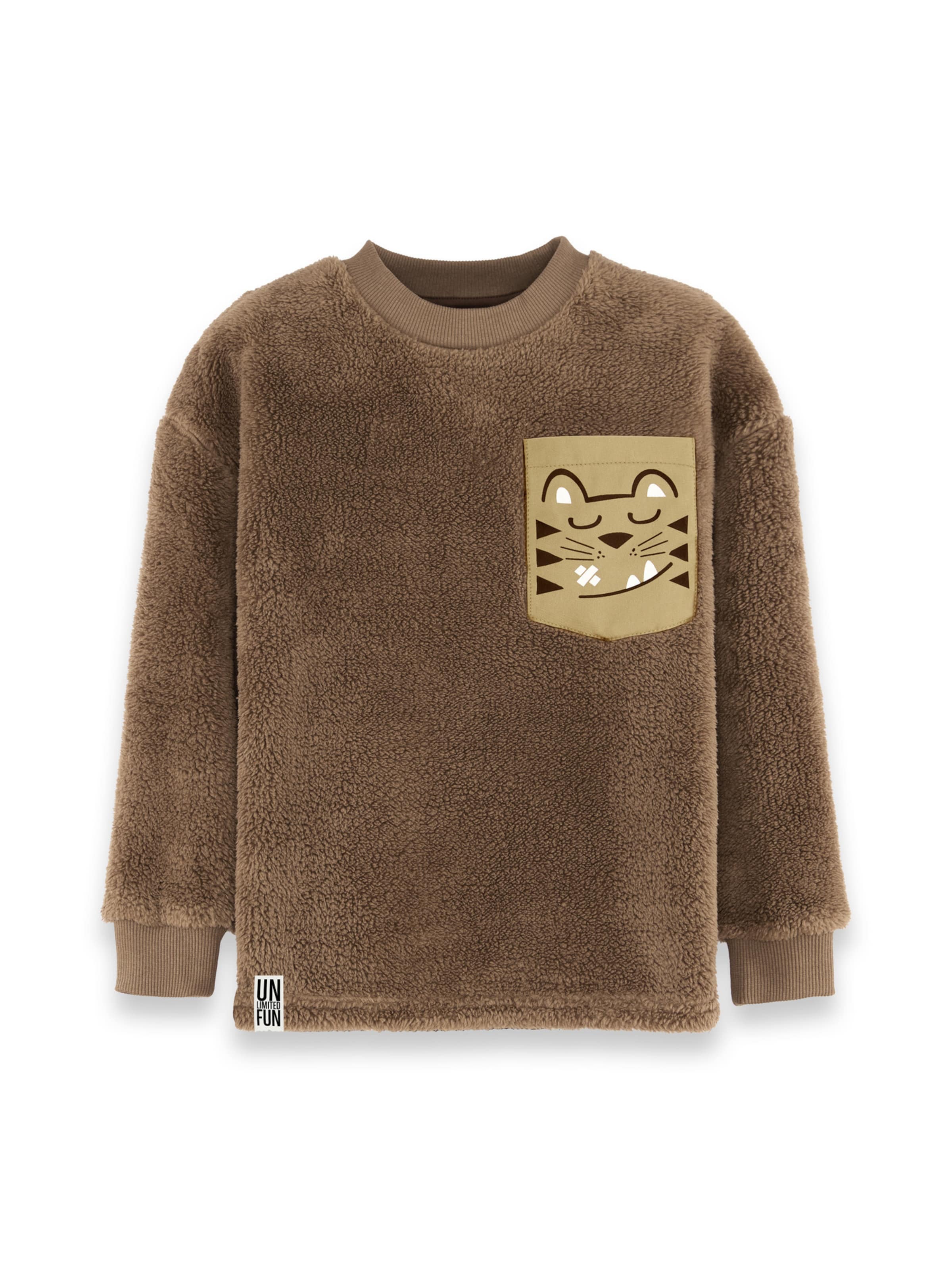 Pull-over Denokids en marron : devant