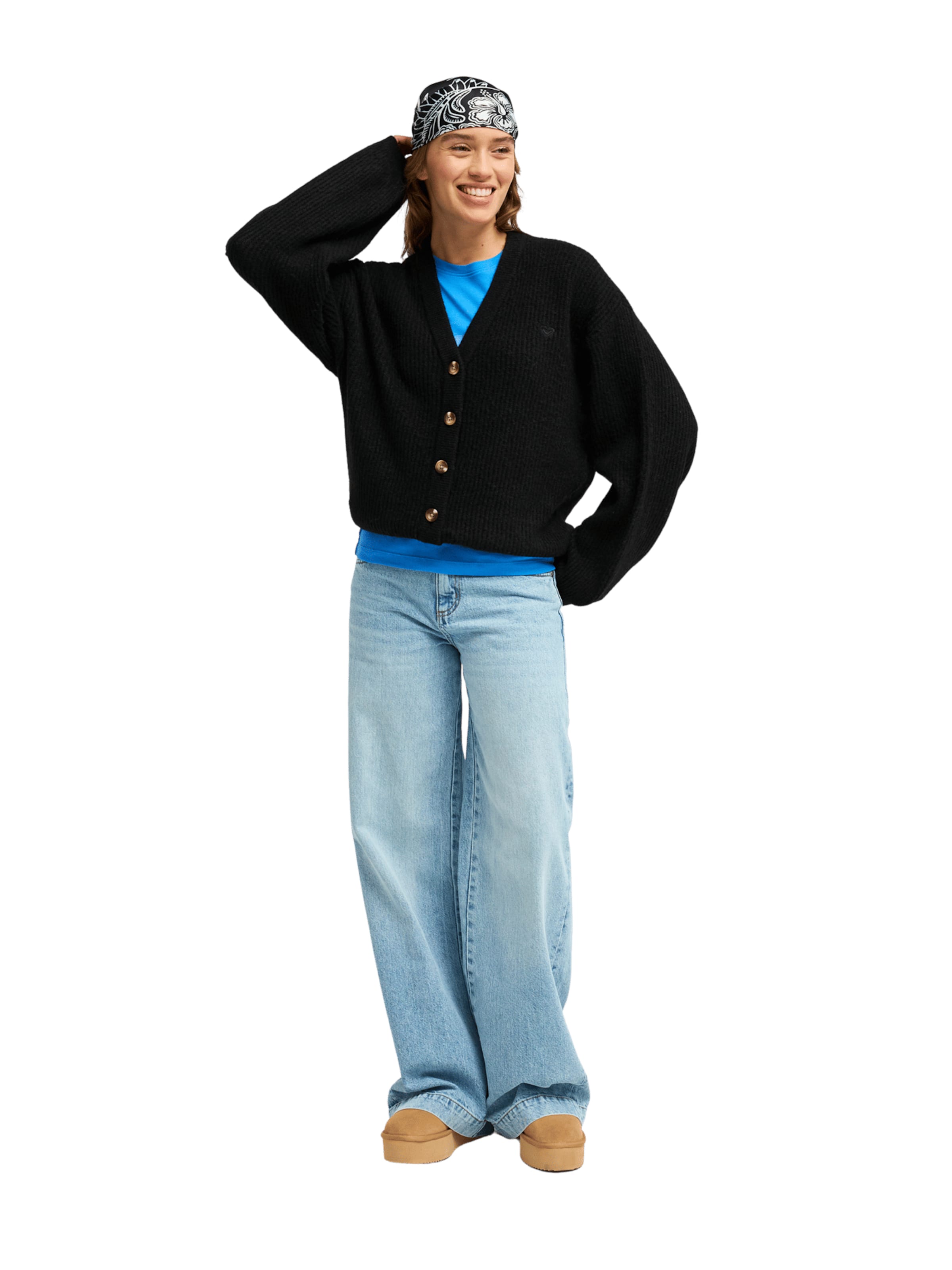 BILLABONG Strickjacke 'Deep As The Ocean' in Schwarz