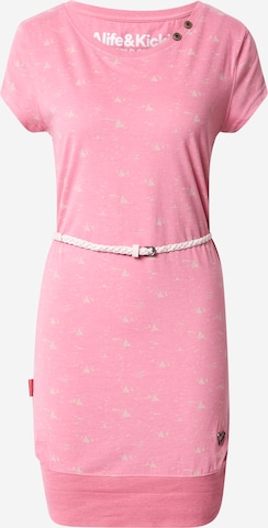 Alife and Kickin Dress in Pink: front