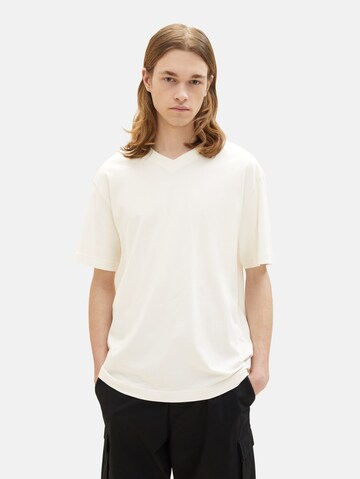 TOM TAILOR DENIM T-Shirt in Weiß: Vorderseite