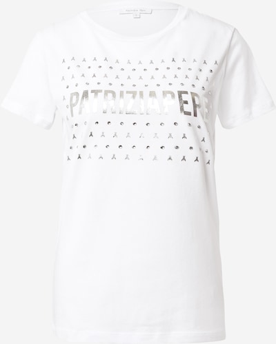 Tricou PATRIZIA PEPE pe argintiu / alb, Vizualizare produs