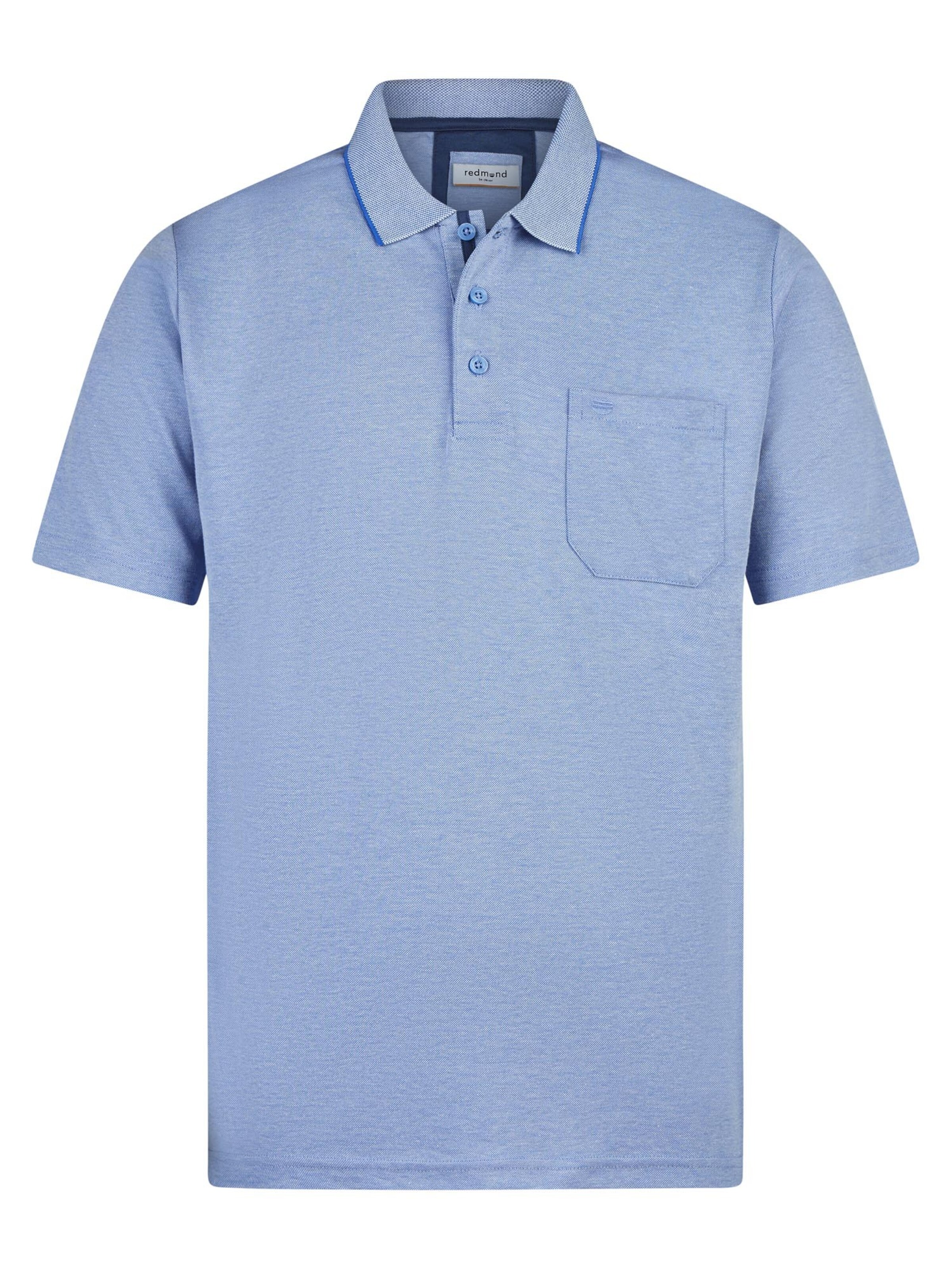 redmond Shirt 'Basic'‌‌‌‌‌‌ in Blau: Vorderseite