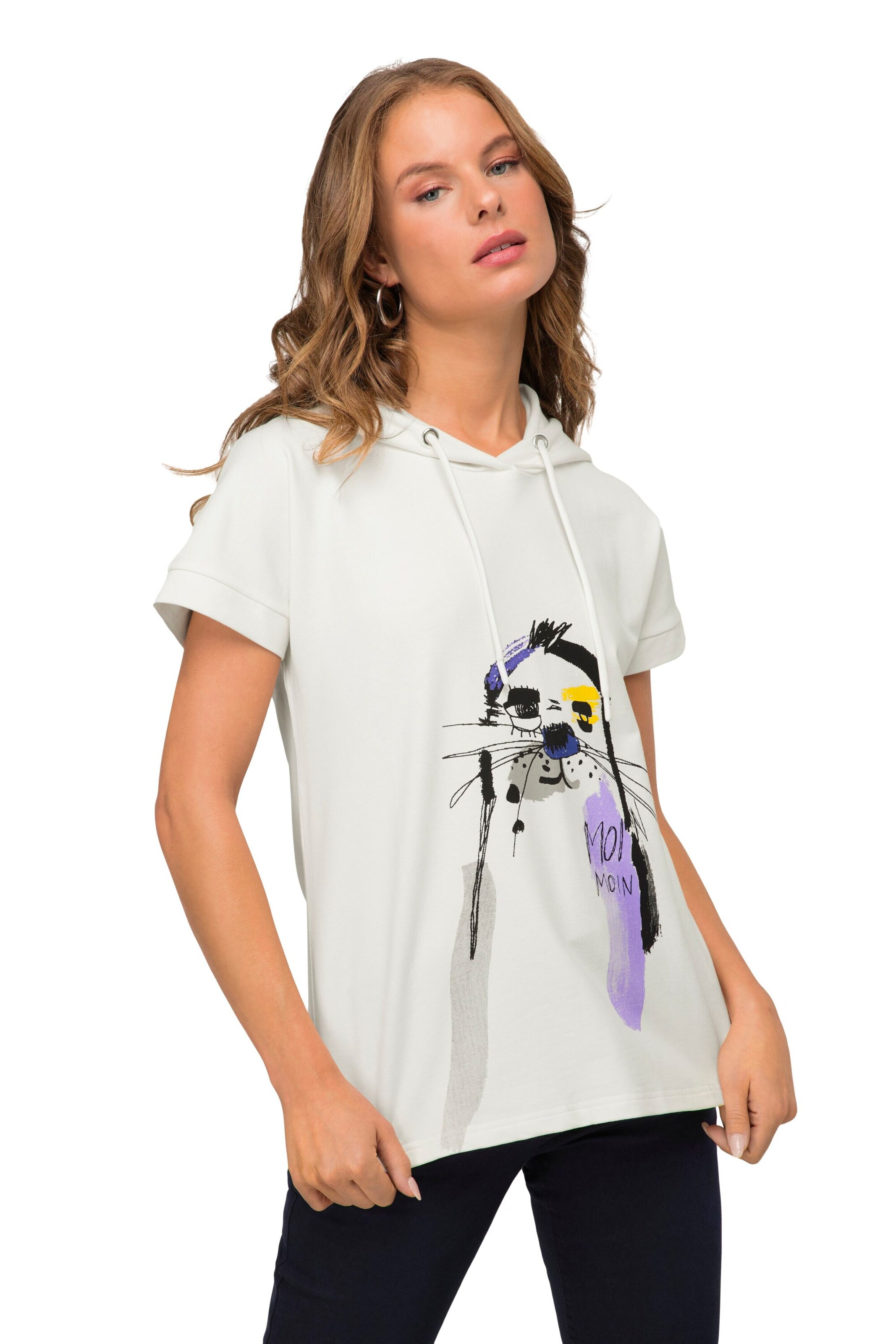 LAURASØN Sweatshirt in Weiß: Vorderseite