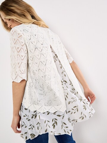 Tunique ' ' Apricot en blanc
