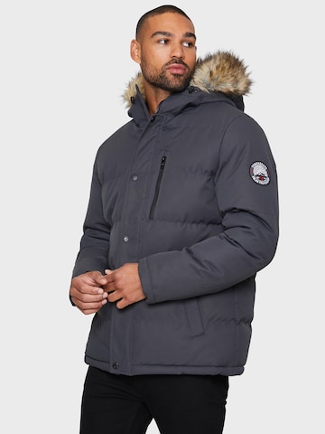 Threadbare Winter Jacket 'Arnwood' in Grey: front
