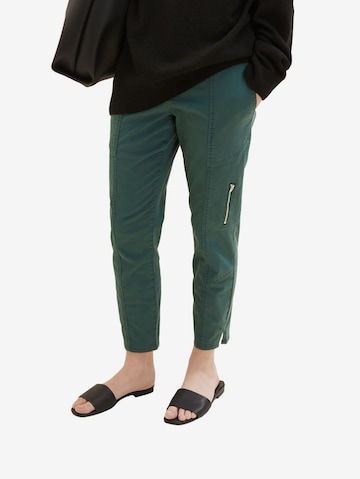 Regular Pantalon TOM TAILOR en vert : devant