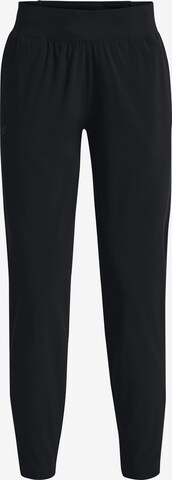 UNDER ARMOUR Tapered Sportbroek 'OutRun The Storm' in Zwart: voorkant