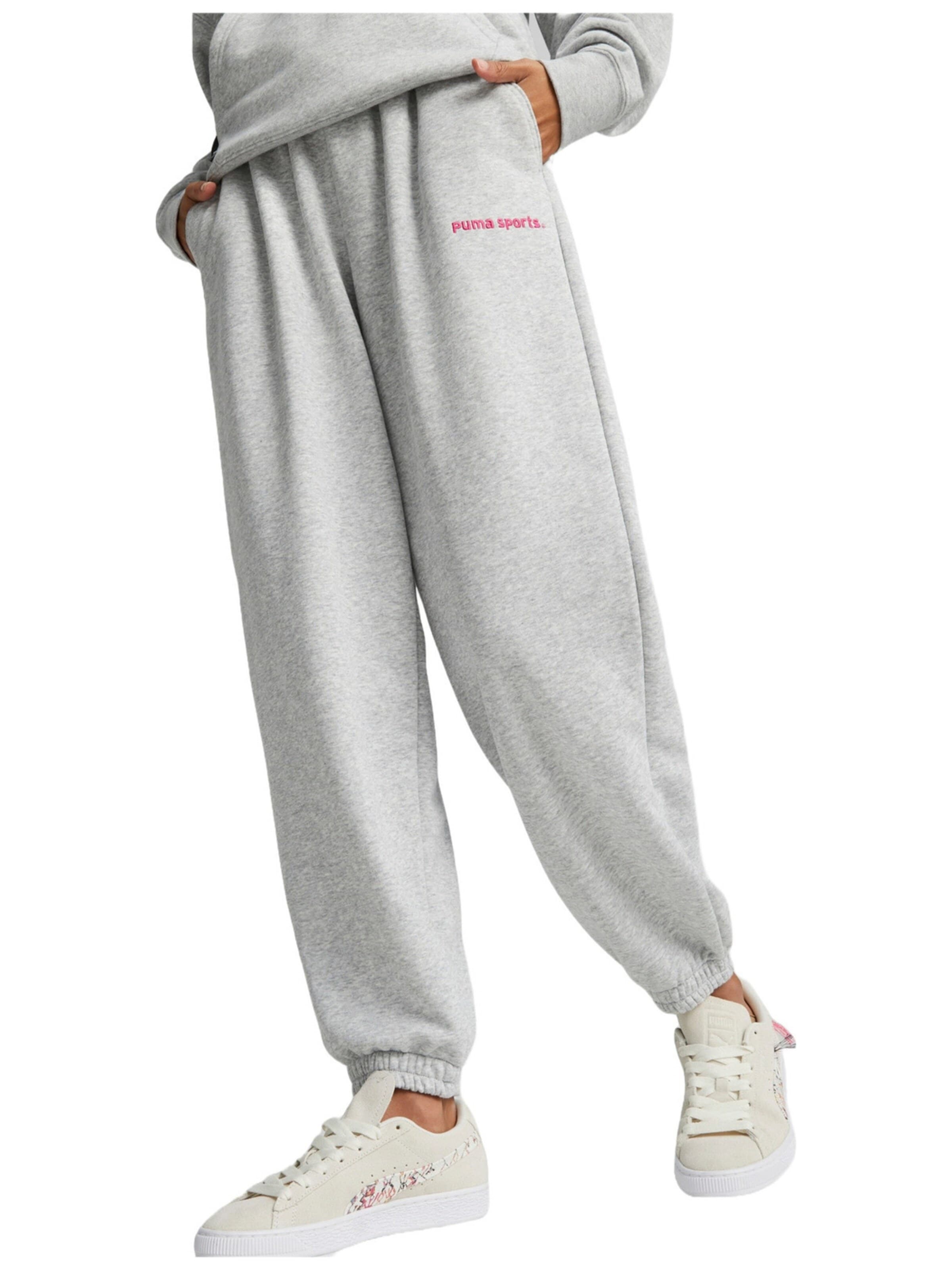 PUMA Regular Sporthose 'Puma Team Sweatpants Tr'‌‌‌‌‌‌‌ in Grau: Vorderseite