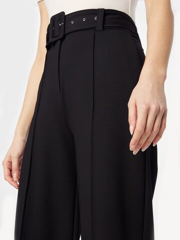 GUESS Wide leg Trousers with creases 'DARYL' in Black