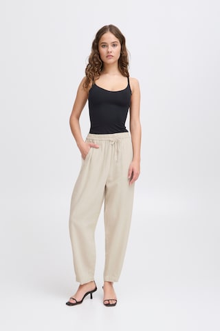 ICHI Wide Leg Hose in Beige