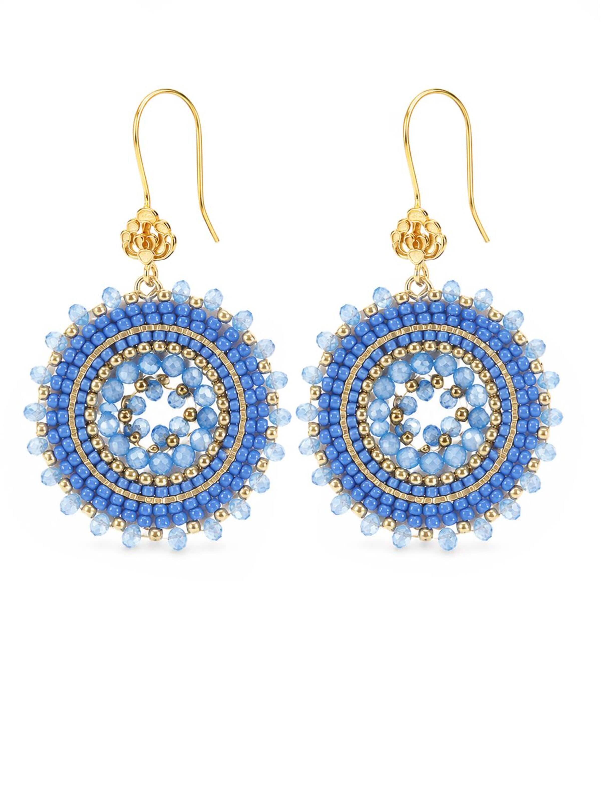 Boucles d'oreilles 'IBIZA HALO' Alster Herz en bleu : devant