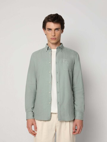 Scalpers Regular fit Button Up Shirt in Green: front