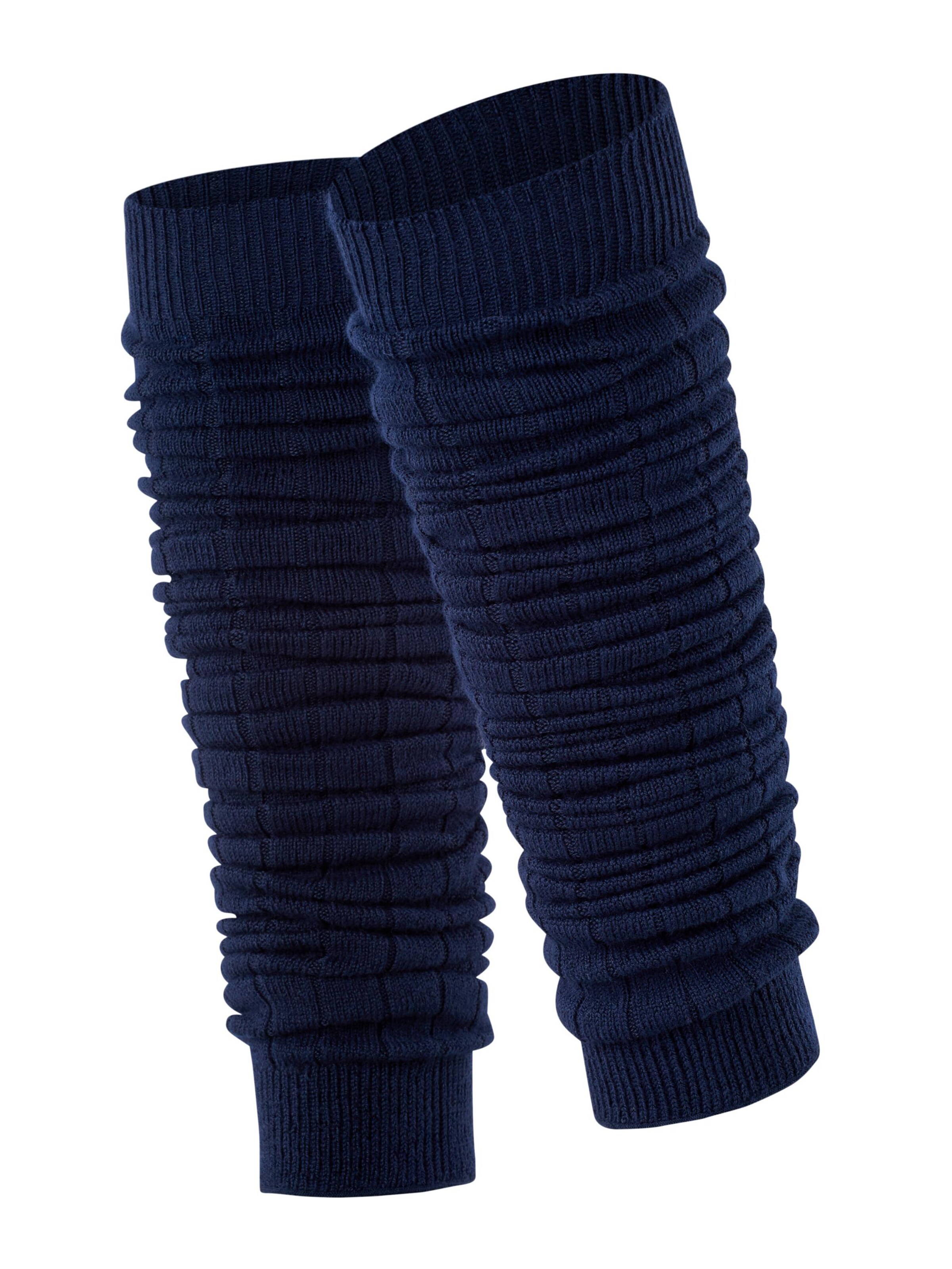 ESPRIT Leg Warmers 'Rib' in Blue: front