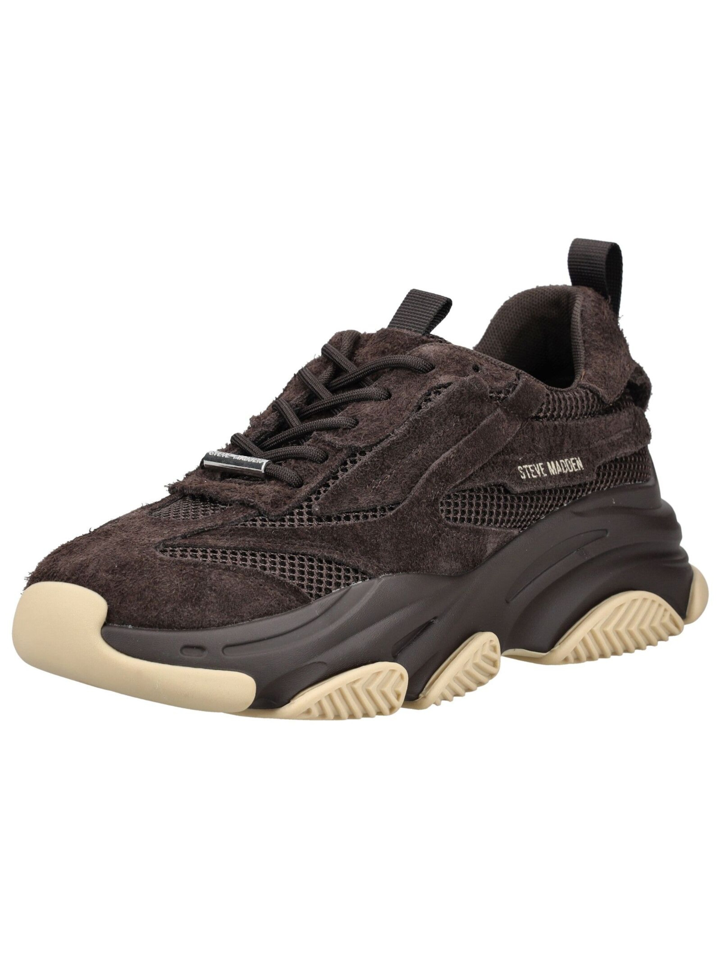 STEVE MADDEN Platform trainers in Brown: front