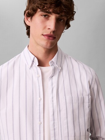 Calvin Klein Jeans Regular fit Button Up Shirt in White