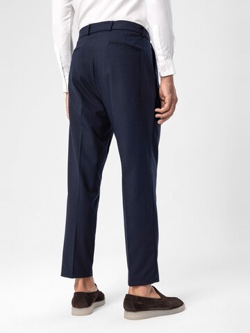 Antioch Slim fit Pleat-front trousers in Blue