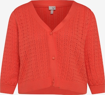 Cardigan Ulla Popken en orange : devant