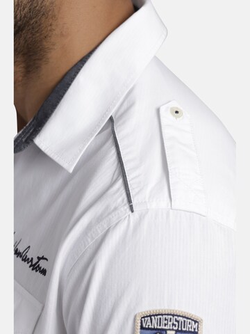 Jan Vanderstorm Comfort fit Button Up Shirt ' Skirnir ' in White