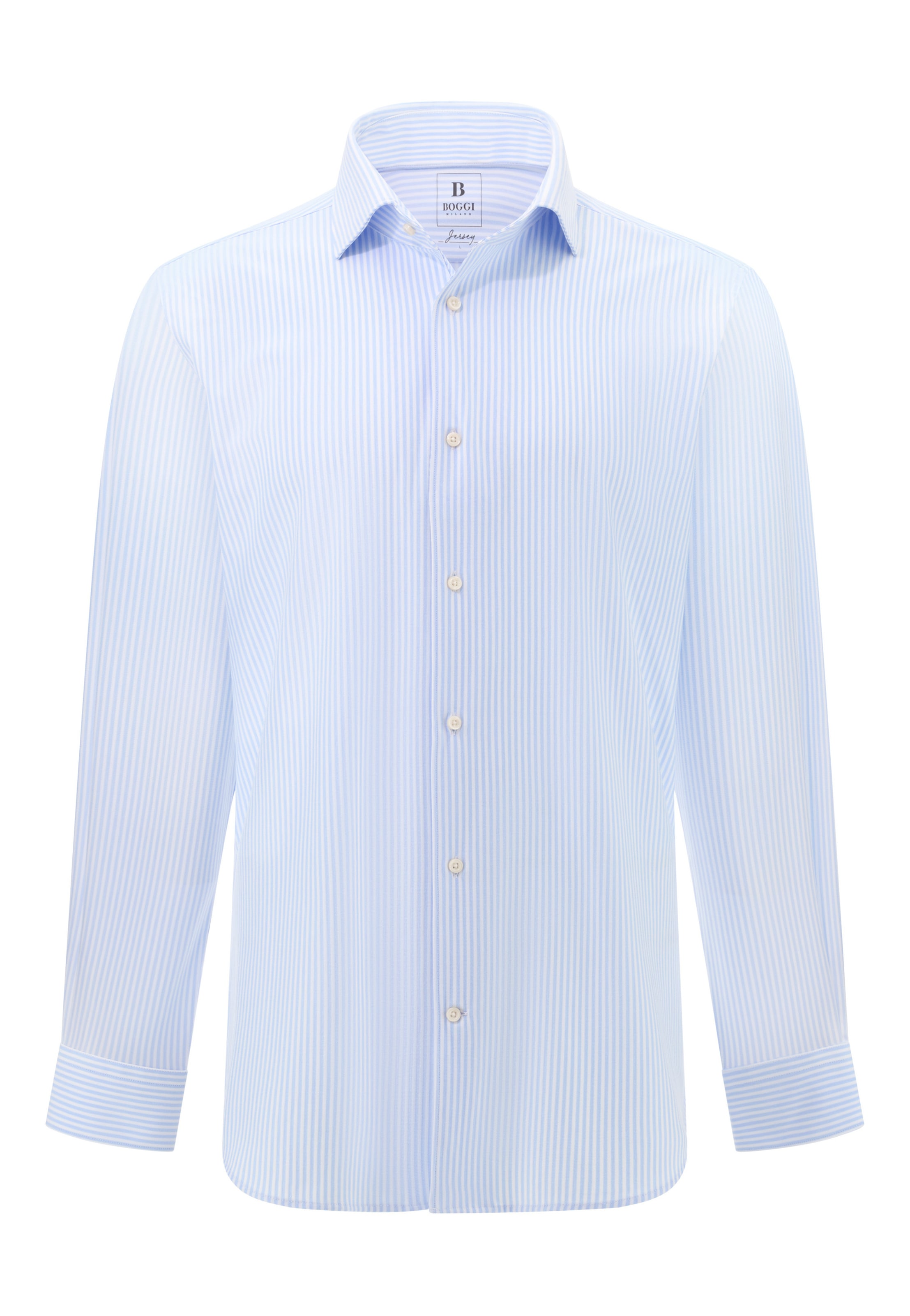 Boggi Milano Overhemd in de kleur Lichtblauw / Wit, Productweergave