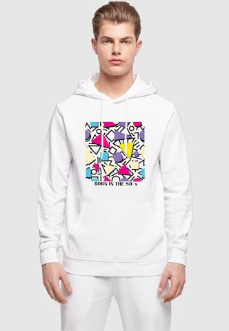 Mister Tee Sweatshirt 'Geometric Retro' in Wit: voorkant
