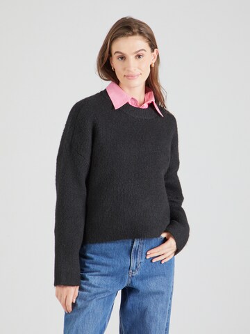 TOPSHOP Sweater in Black: front
