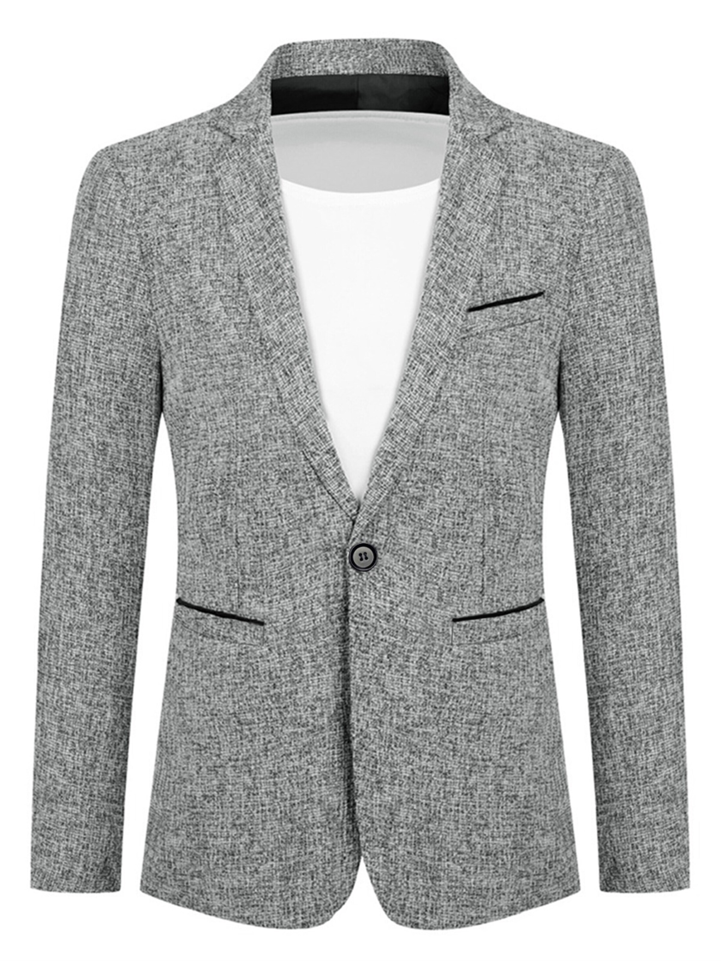 YOUTHUP Slim fit Suit Jacket 'Locker' in Grey: front
