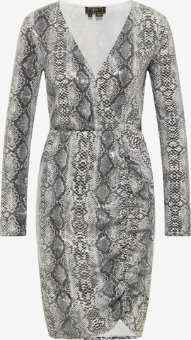 faina Cocktail Dress in Grey: front