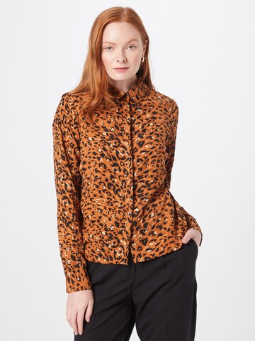 Another Label Blouse 'Zaron' in Bruin: voorkant