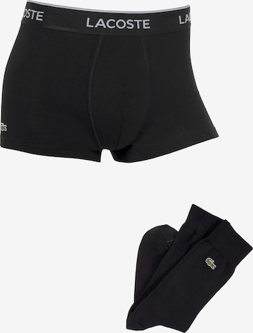 Boxers LACOSTE en noir : devant