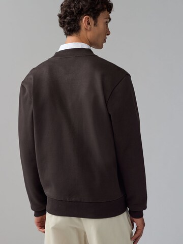 Next - Sudadera con cremallera en marrón