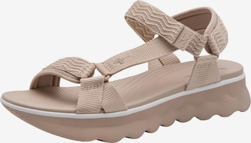 Tamaris Sandaal in Beige: voorkant