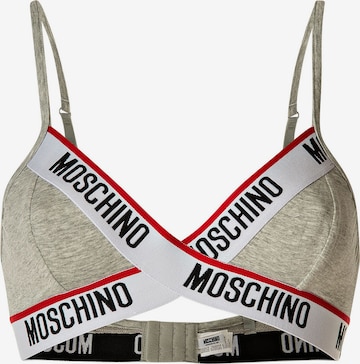 MOSCHINO Triangle Bra in Grey: front