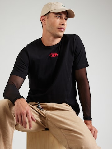DIESEL T-shirt 'T-ADJUST-OD' i svart: framsida