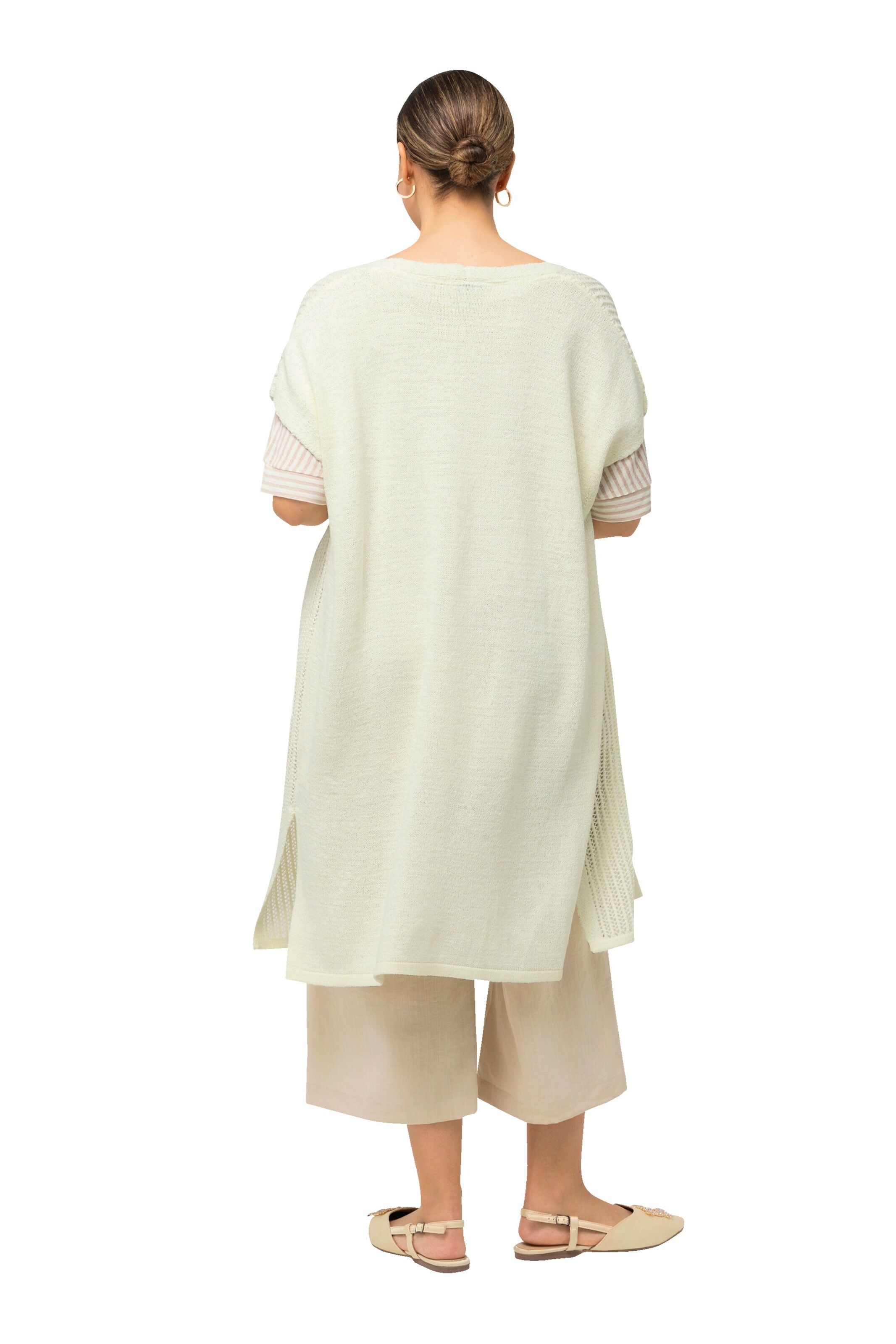 Ulla Popken Gebreid vest in Wit