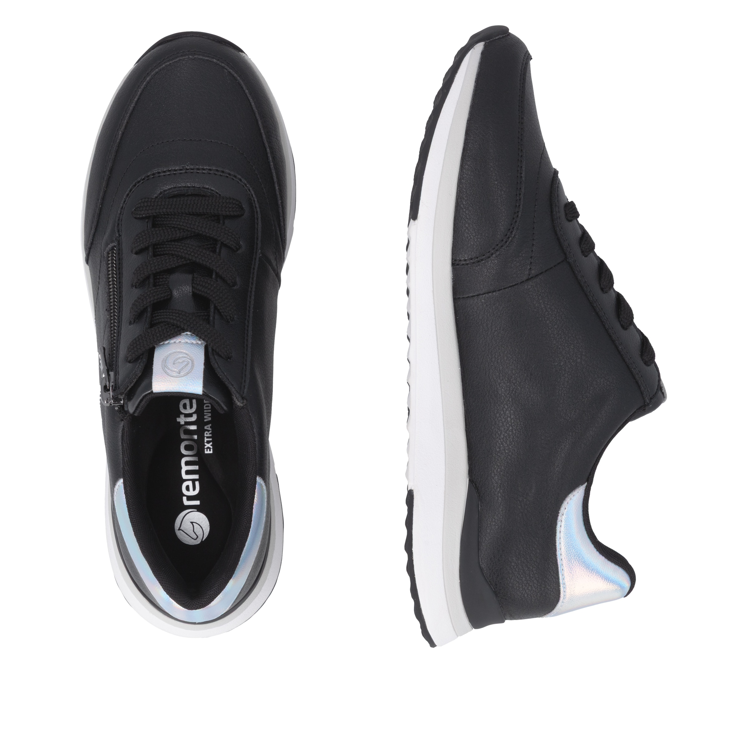 REMONTE Athletic Lace-Up Shoes in Black