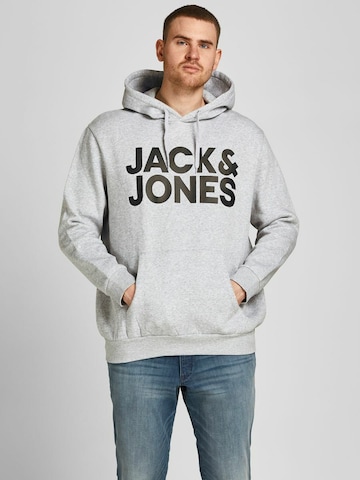 Jack & Jones Plus Sweatshirt 'Ecorp' in Grey: front