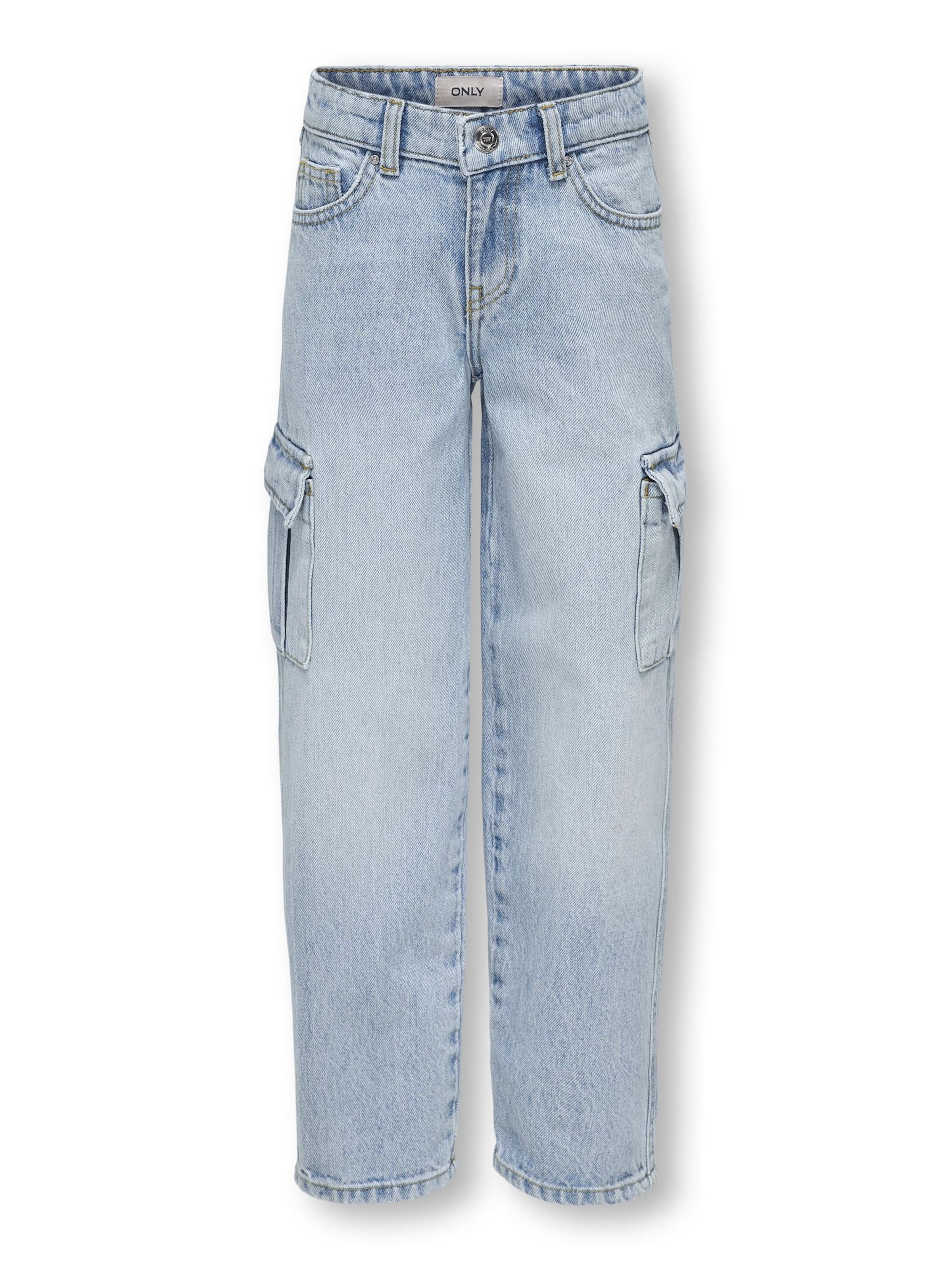 Largi Jeans de la ONLY GIRLS pe albastru: față