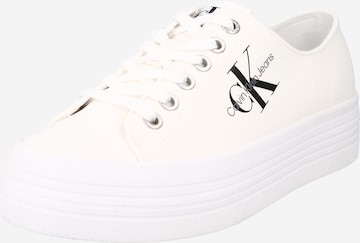 Sneaker low de la Calvin Klein Jeans pe alb: față