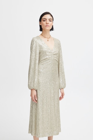 ICHI Evening Dress ' Ihfauci' in Beige: front