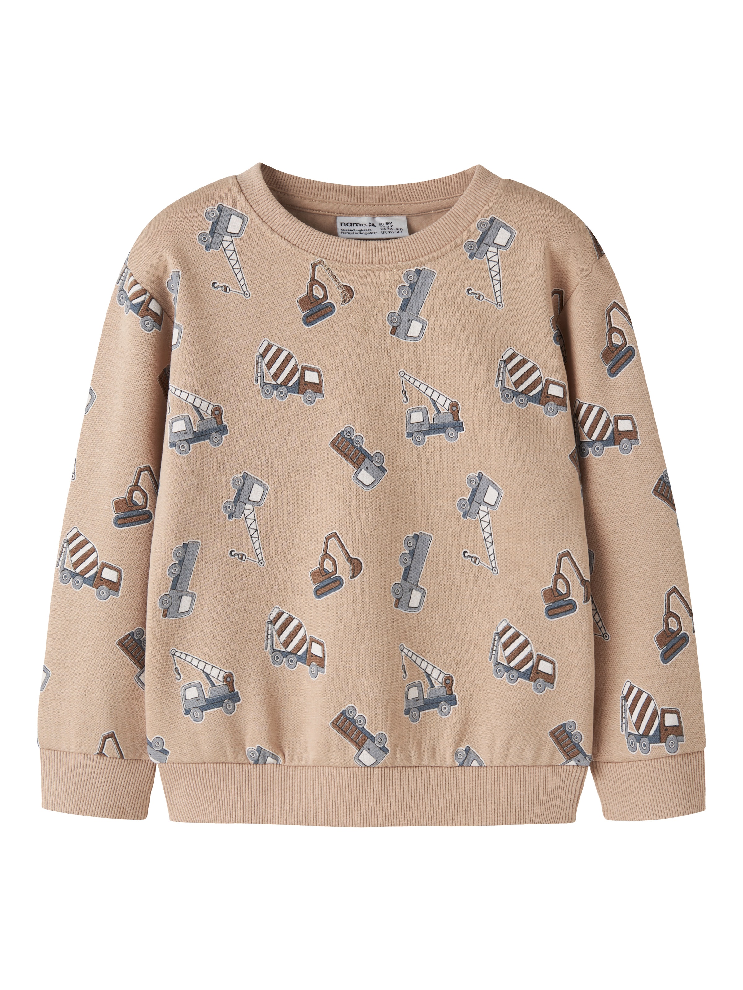 NAME ITSweater majica 'NMMVIMO' - bež boja: prednji dio