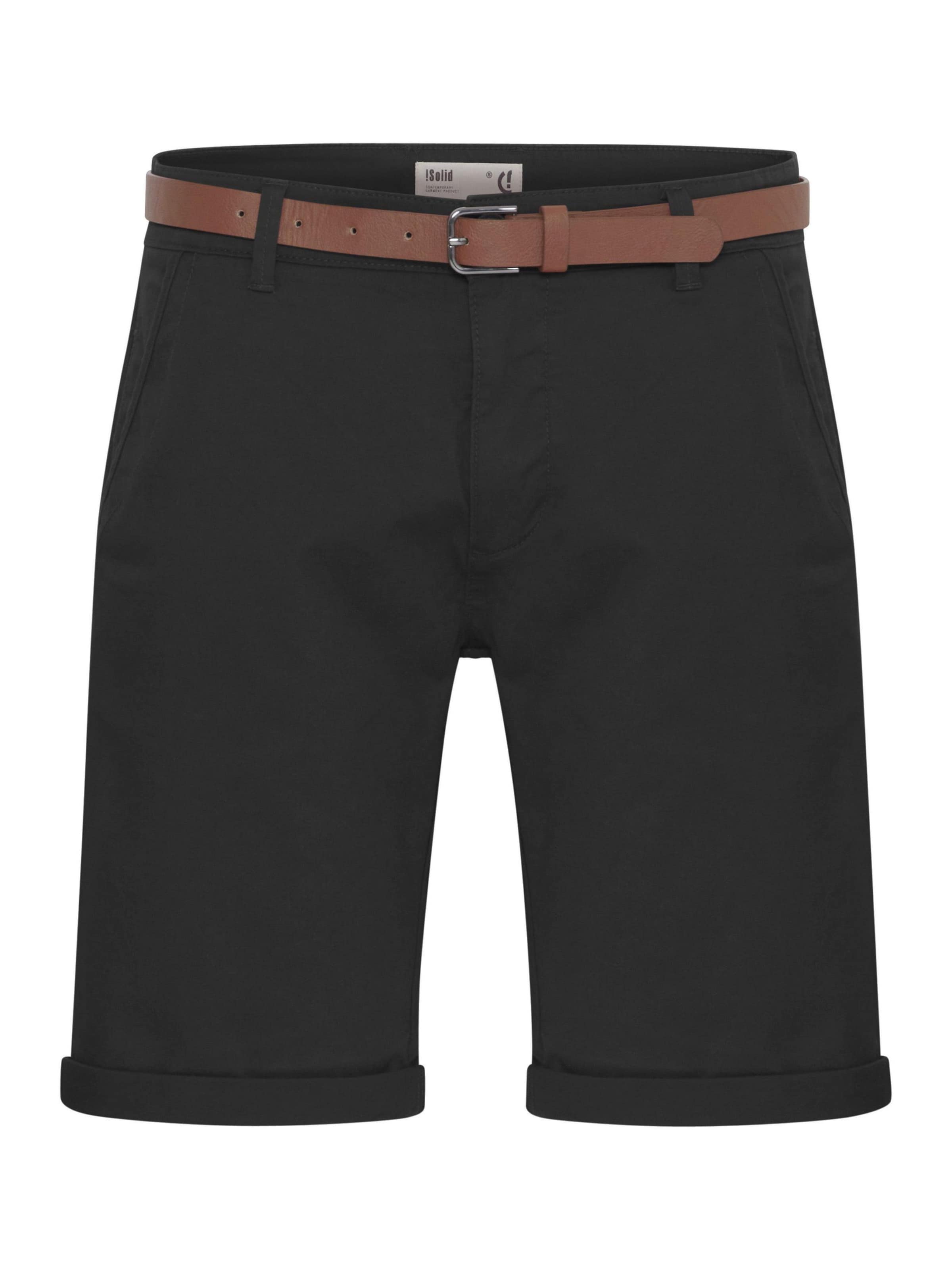!Solid Chinoshorts 'Montijo' in Schwarz: Vorderseite