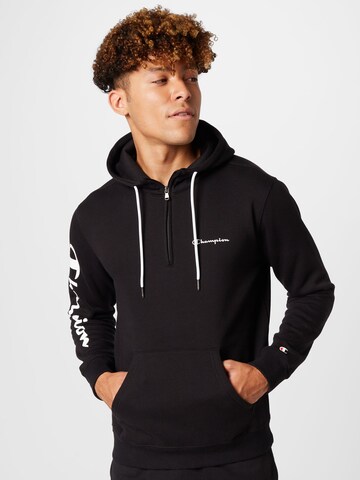 Champion Authentic Athletic Apparel Sweatshirt in Black: front