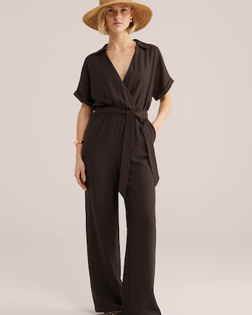 WE Fashion Jumpsuit i brun: framsida