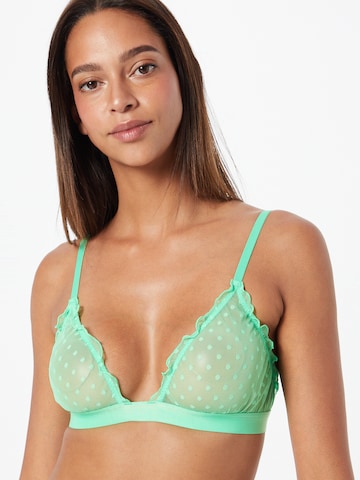 WEEKDAY Triangle Bra 'Sea' in Green: front