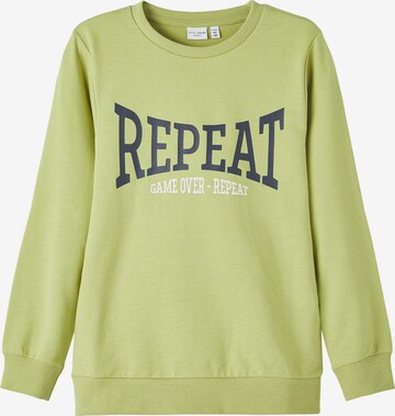 NAME IT Sweatshirt 'Vildar' i grøn: forside